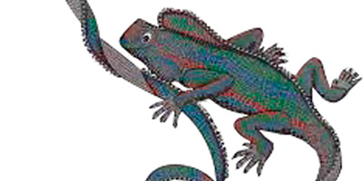 Joya Collar Iguana perteneciente a la primera colección de Karmele Jewelry Design